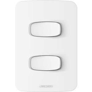 Interruptor Alumbra 4x2 2 Interruptores Simples com Placa 10A 85652 NBR 5410 Branco 250V