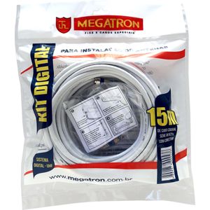 Kit Digital Para Instalaçao De Antena Megatron 9943 15Metros
