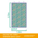 Papel-de-Parede-Bobinex-7452-Mandala-Verde-e-Amarelo