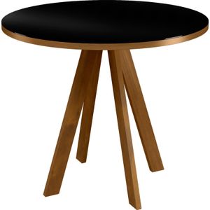 Mesa de Jantar 4 Lugares Oeste Móveis Dalla Noce e Preto 90cm