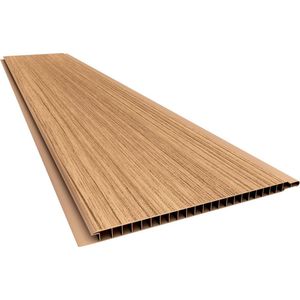 Forro PVC Plasbil Relevo Rústico Carvalho 10mm 20cm 6m