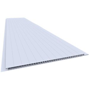 Forro PVC Plasbil Frisado Versati Branco Celeste 4mm 20cm 6m