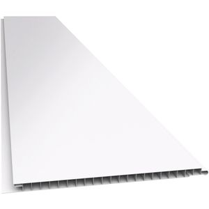 Forro PVC Plasbil Liso Junta Seca Branco 10mm 20cm 4m