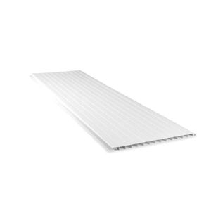 Forro PVC Real Frisado Branco Neve 5mm 20cm 6m
