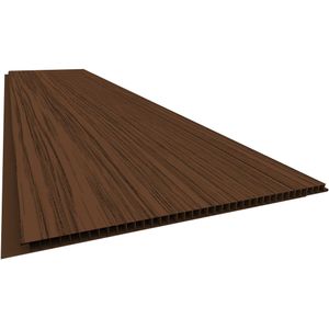 Forro PVC Plasbil Relevo Rústico Mogno 7mm 20cm 6m