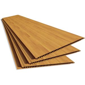 Forro PVC Real Liso Rajado Cerejeira 7mm 20cm 6m