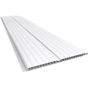 Forro PVC Real Frisado Branco Neve 7mm 20cm 4m