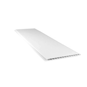 Forro PVC Real Liso Plus Branco Neve 7mm 20cm 6m
