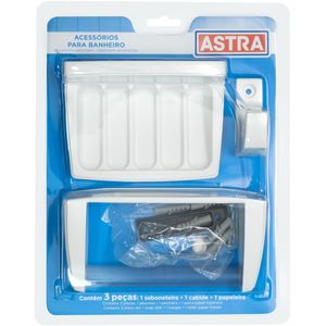 Kit Plástico Astra KB2C3BR1 Com 3 Peças Branco