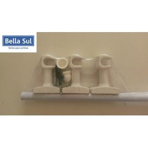 Suporte Para Cortina Bella Arte PVC 2,50m Branco