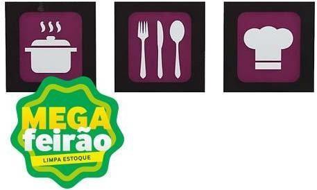 Placa-Decorativa-Dmadero-Kitchen-Cheff-25x25cm-Kit-com-3-Pecas