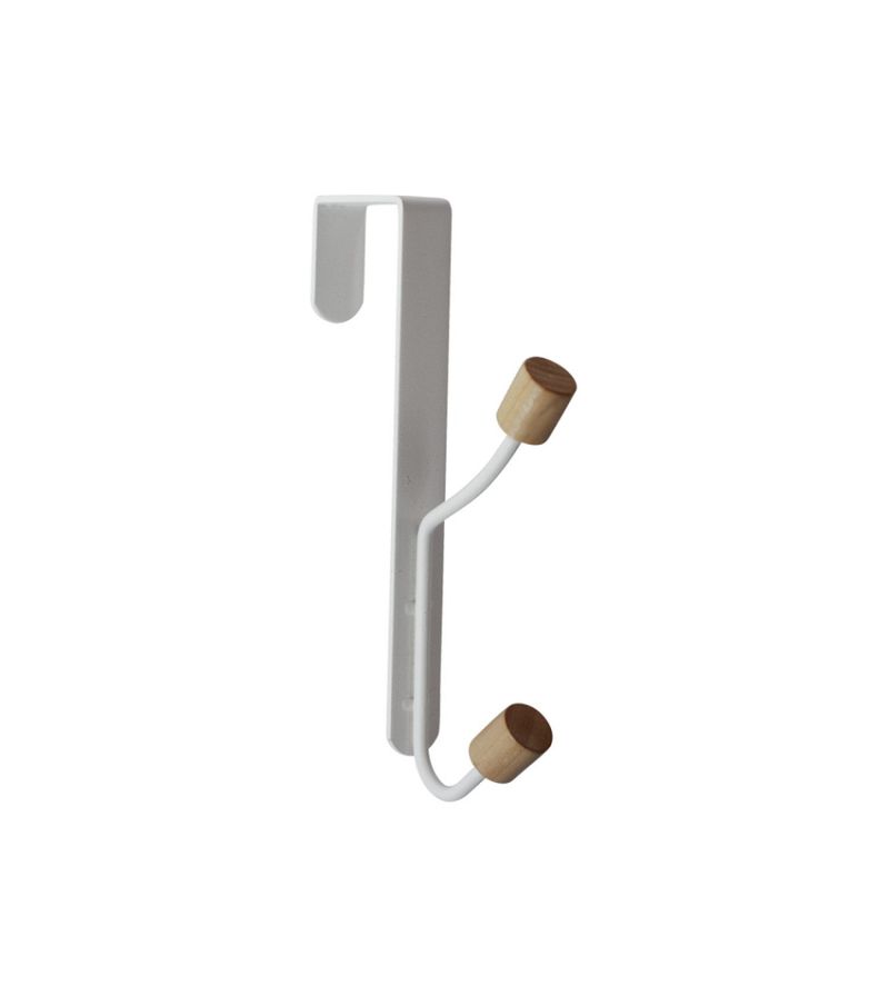 CABIDE-PARA-PORTA-OIKOS-FERREIRO-GANCHO-BRANCO-KIT-COM-2-UNIDADES