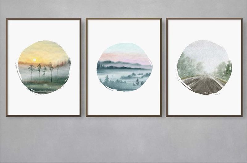 Quadro-Decorativo-Illuminato-Paisagens-Aquarela-Kit-com-3-Pecas
