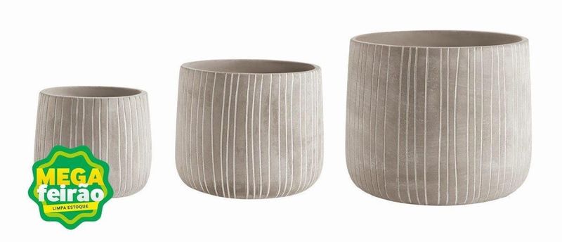 Vaso-Decorativo-Cachepot-Mart-Collection-Cimento-Cinza-Kit-com-3-Pecas