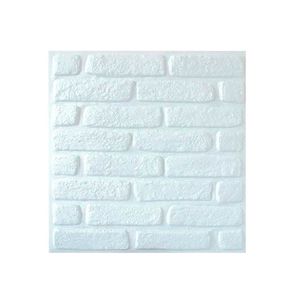 Placas Decorativas 3D Tijolinho Branco 50x50cm Kit com 10 Unidades