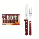 JOGO-DE-CHURRASCO-TRAMONTINA-POLYWOOD-LAMINAS-DE-ACO-INOX-VERMELHO-12-PECAS