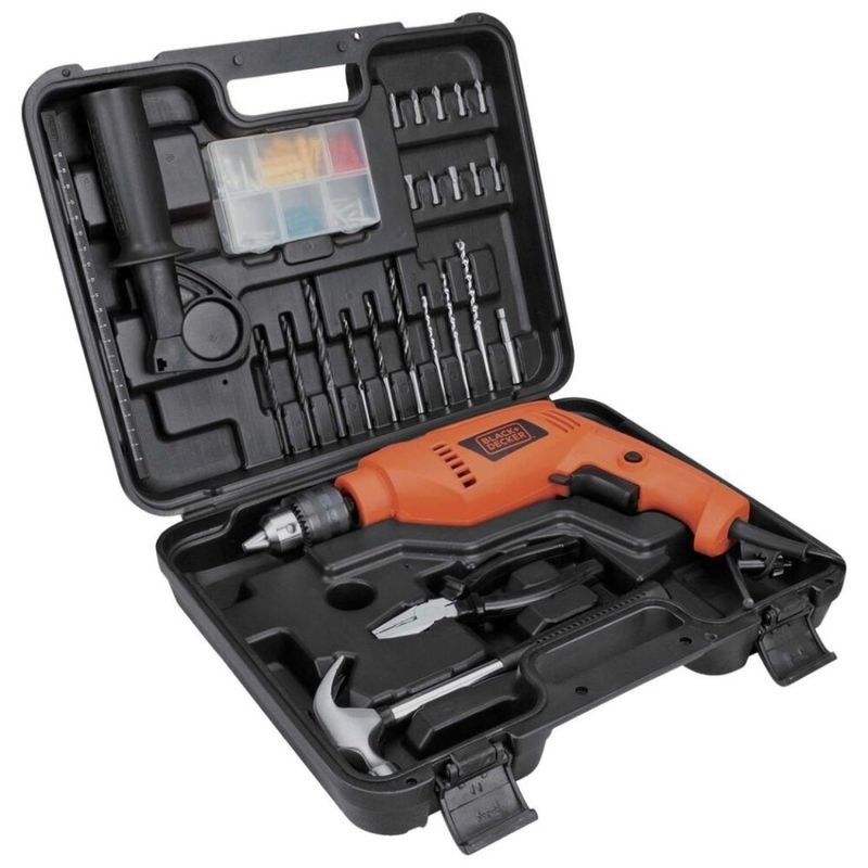 FURADEIRA-DE-IMPACTO-BLACK-DECKER-E-CAIXA-DE-FERRAMENTAS-COM-82-ACESSORIOS-1-2--550W-110V