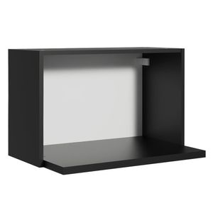 Armário Aéreo Madesa para Reims, Lux, Glamy 60 cm com Nicho para Forno Preto