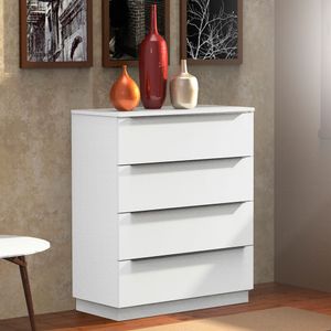 Comoda Madesa 4 Gavetas Branco