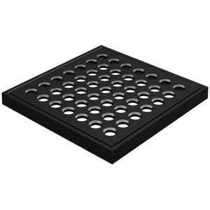 Ralo Grelha Fani Quadrada 10cm Preto 1918 BK