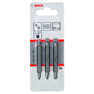 Jogo de Ponteiras Phillips e Fenda Bosch Kit com 3 Peças