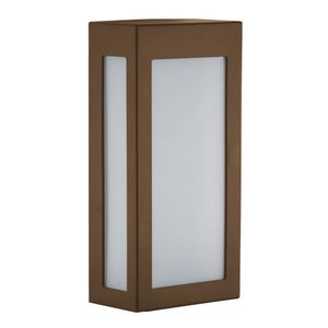 Arandela 1 Lâmpada de Parede Prime Retangular 20W Polipropileno Dital 441 Marrom Bivolt
