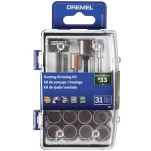 Acessórios Para Lixar e Afiar Dremel 727 Kit com 31 Peças