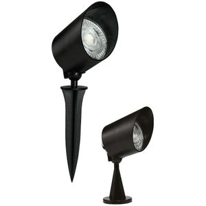 Espeto de Jardim Luminária Spot Clean Redondo 5W 6500K Policarbonato Blumenau Preto Bivolt