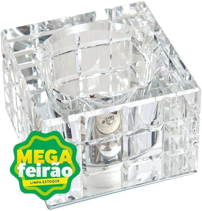 Spot-de-Embutir-Para-1-Lampada-Quadrado-G9-44W-Cristal-Blumenau-71460000-Transparente-Bivolt