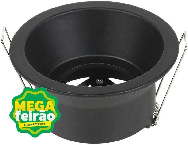 Spot-de-Embutir-Para-1-Lampada-Dicroica-Recuado-Redondo-Gu10-50W-Aluminio-Blumenau-55201001-Preto-Bivolt