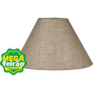 Cúpula Para Abajur Cônica 60W Acetato Tecido e Metal Primor 452-017 Bege