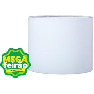 Cúpula Para Abajur Cilíndrica 60W Acetato Tecido e Metal Primor 425-002 Branca