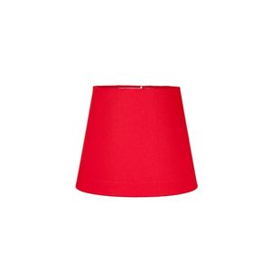 Cúpula Para Abajur Cônica 60W Acetato Tecido e Metal Primor 414-009 Vermelha