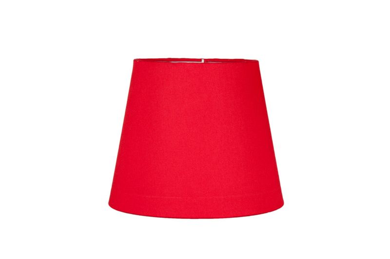 CUPULA-PARA-ABAJUR-CONICA-60W-ACETATO-TECIDO-E-METAL-PRIMOR-414-009-VERMELHA
