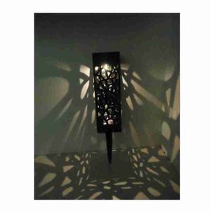 Espeto de Jardim Luminária Solar LED Retangular Branco Quente Dni 6113