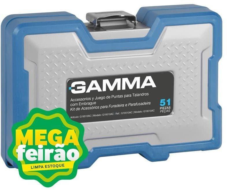 Acessórios Para Parafusadeira e Furadeira Gamma Kit com 51 Peças