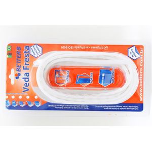 Veda Fresta Porta e Janela Escova Betters Branco 7x8mm 5m