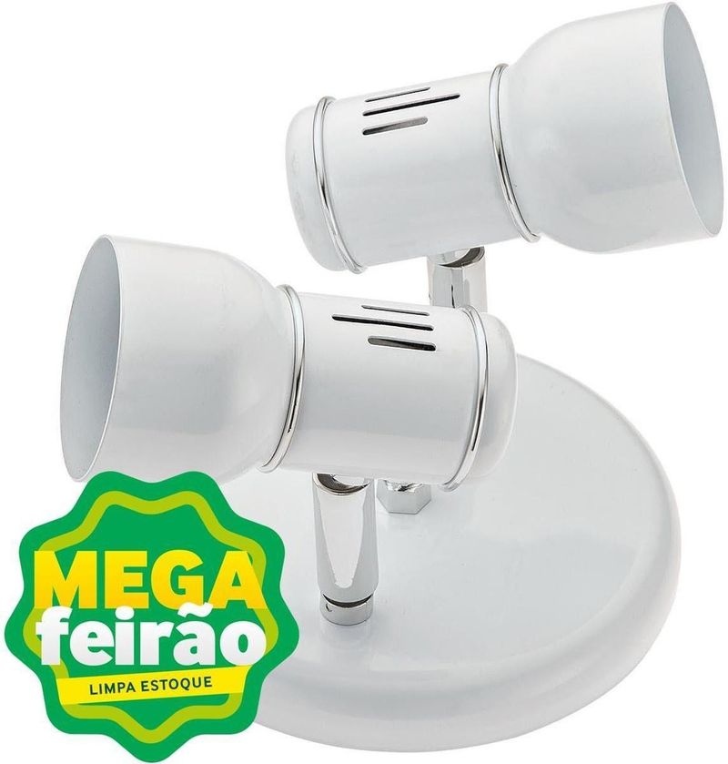 Spot-de-Sobrepor-2-Lampadas-New-20W-Aluminio-Dital-267-2-Branco-Cromado-Bivolt