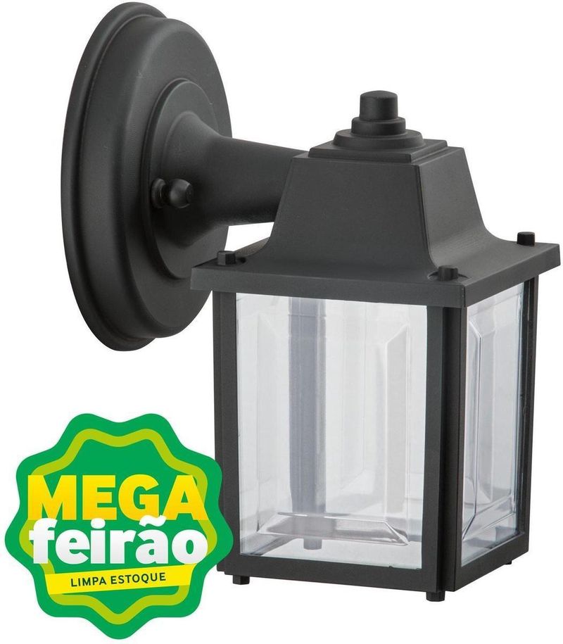 Arandela-1-Lampada-Vintage-20W-Polipropileno-Dital-336-Preto-Bivolt
