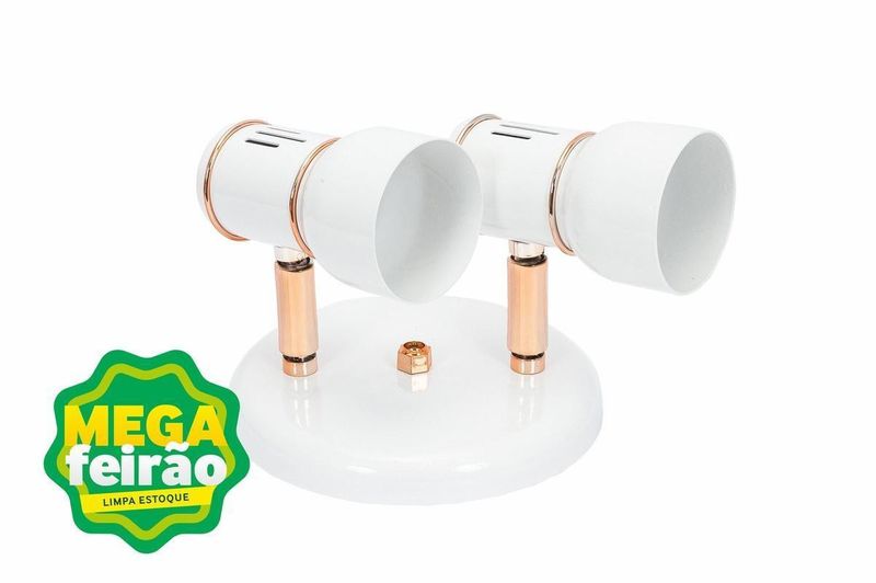 Spot-de-Sobrepor-2-Lampadas-New-20W-Aluminio-Dital-267-2-Branco-Cobre-Bivolt