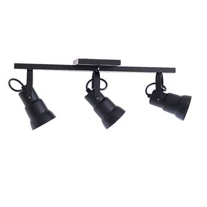 Luminária Trilho de Spot 3 Lâmpadas Arredondado 30W Alumínio Emalustres 2713/.000 Preto Bivolt