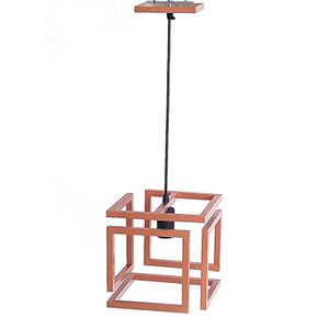 Pendente 1 Lâmpada Infinity Quadrado 30W Aluminio Emalustres 2642/.000 Cobre Bivolt