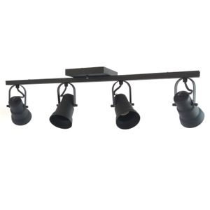 Luminária Trilho de Spot 4 Lâmpadas Arredondado 30W Alumínio Emalustres 2714/.000 Preto Bivolt