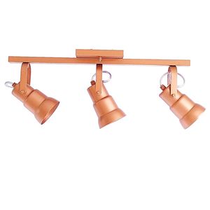 Luminária Trilho de Spot 3 Lâmpadas Arredondado 30W Alumínio Emalustres 2713/.001 Cobre Bivolt