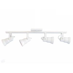 Luminária Trilho de Spot 4 Lâmpadas Arredondado 30W Alumínio Emalustres 2714/.002 Branco Bivolt