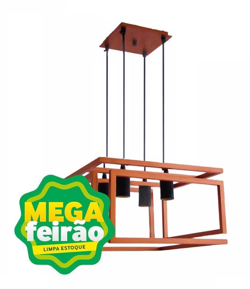 Pendente-4-Lampadas-Infinity-Retangular-30W-Aluminio-Emalustres-2642-4-000-Cobre-Bivolt