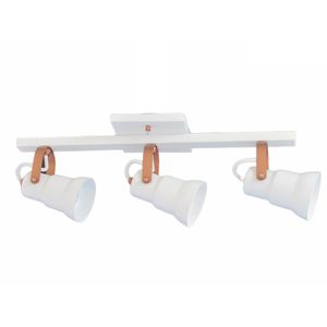 Luminária Trilho de Spot 3 Lâmpadas Arredondado 30W Alumínio Emalustres 2713/.004 Branco/Cobre Bivolt