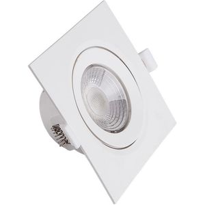 Spot LED de Embutir Quadrado 1 Lâmpada 10W 3000K Polipropileno Startec Branco Bivolt