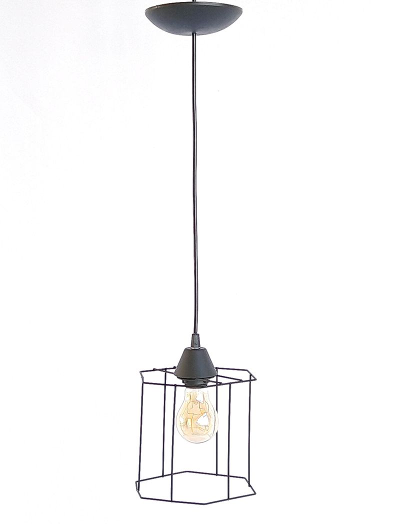 Pendente-1-Lampada-Lume-Sextavado-30W-Aco-Emalustres-2835--000-Preto-Bivolt