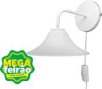 Arandela-1-Lampada-Chapeu-Parede-60W-Aluminio-Luz-Vita-Branco-Bivolt